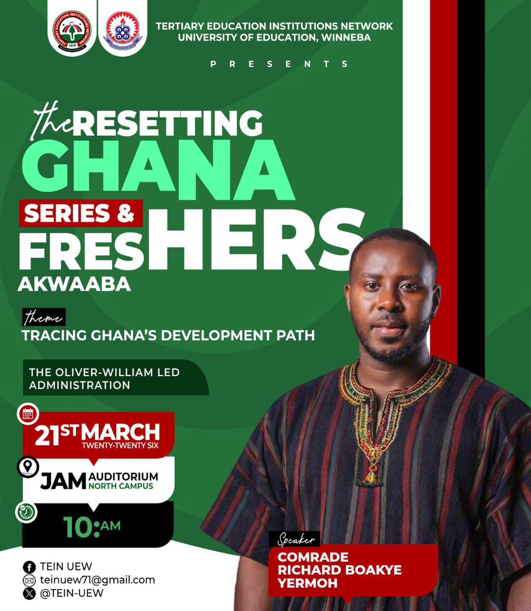 I’ll be speaking at TEIN-UEW’s Resetting Ghana series on March 21st! 

Let’s vibe together!