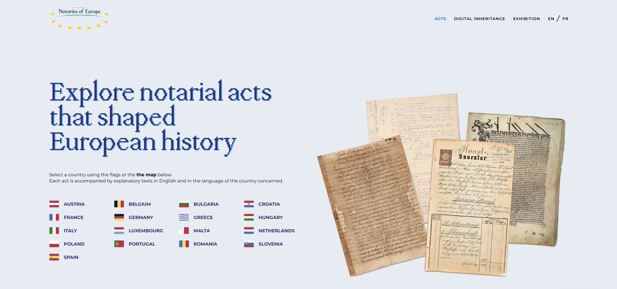 <a href="/EUnotaries/">Notaries of Europe</a> <a href="/Europarl_EN/">European Parliament</a> 🖱️ En la web de la exposición pueden verse también el poder otorgado por Miguel de Cervantes para interponer acciones legales contra quienes imprimieron o intentaron imprimir 'El Quijote' y el acta notarial sobre el ataque del corsario Francis Drake a la isla de La Palma