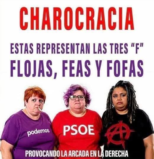 <a href="/IreneMontero/">Irene Montero</a> Habla por tí y las cuatro colgadas del sobaco, que todas las mujeres que conozco no vos soportan y son unas cuantas! Vosotras representáis todo lo contrario a lo que es una mujer y el feminismo! Sois oportunistas que como no os votan los españoles queréis cambiarlos por ilegales!