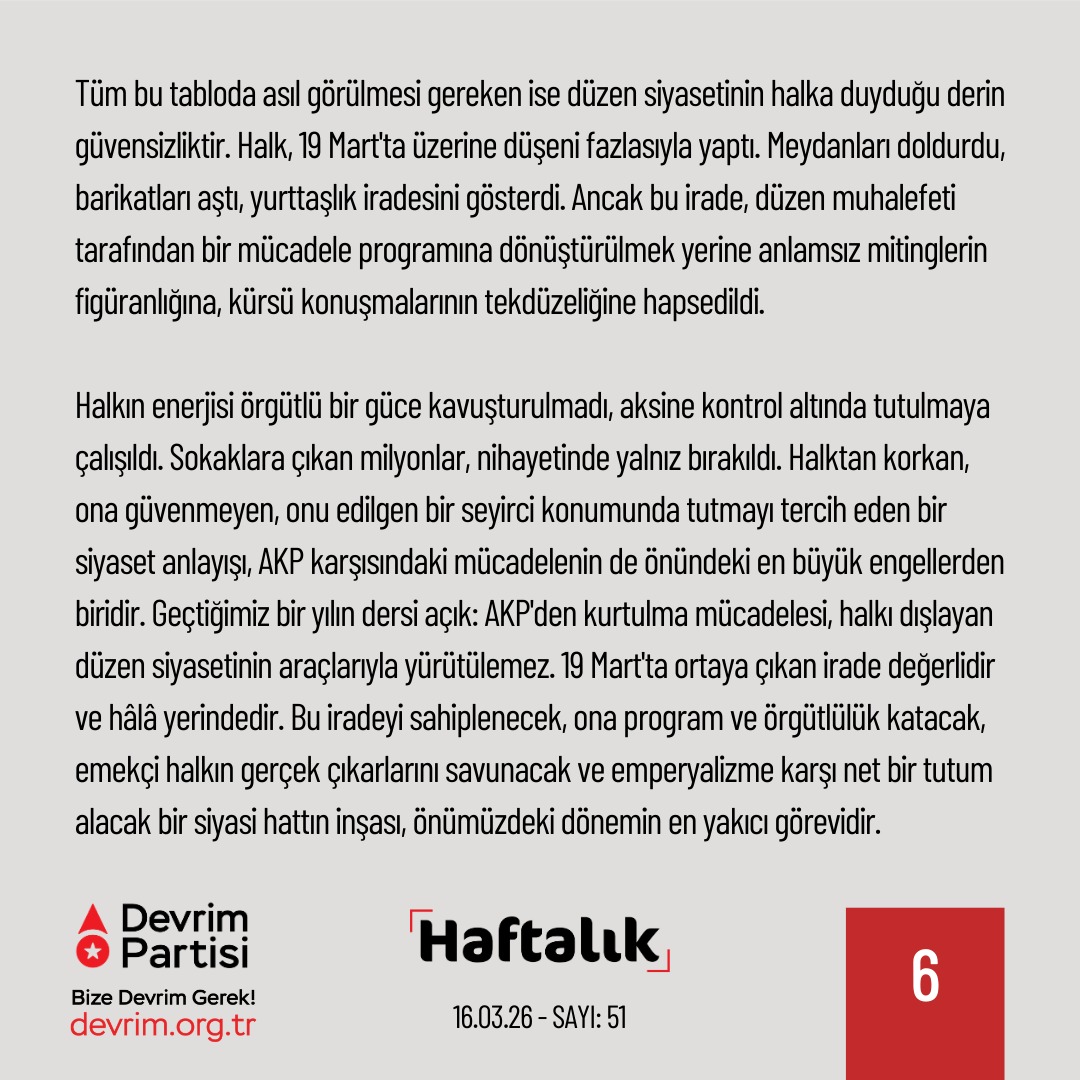 Devrim Partisi tweet media