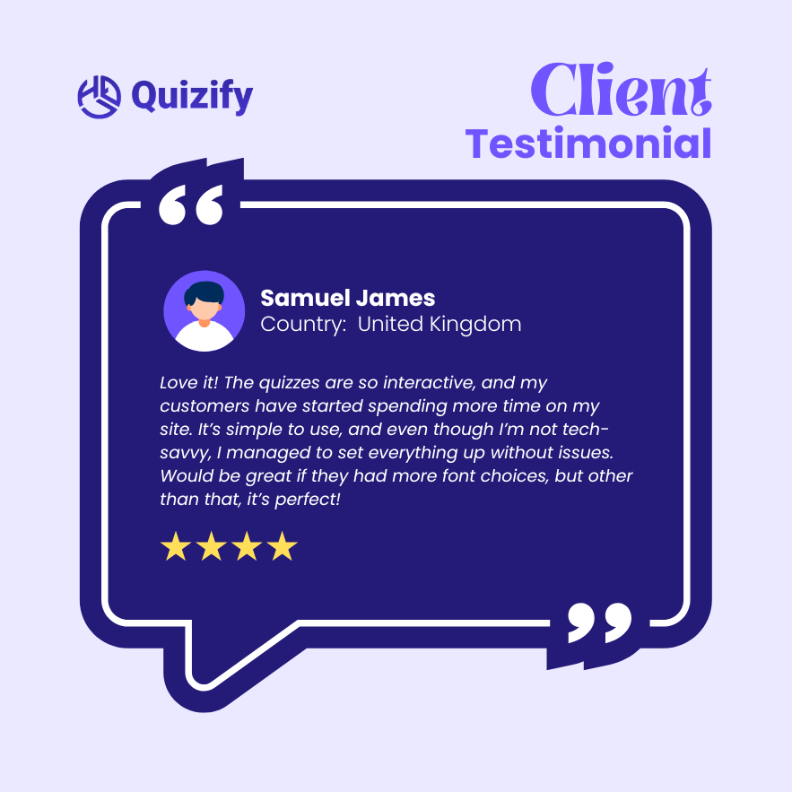 Quizifyio's tweet photo. Turn visitors into engaged customers with Quizify.
Create interactive quizzes in minutes—simple, engaging, and powerful. 🚀
👉 https://t.co/XRTDxqm0aQ

#Quizify #AIQuizBuilder #InteractiveQuizzes #CustomerEngagement #SaaSMarketing #HappyClient https://t.co/mgPfc6cjhs