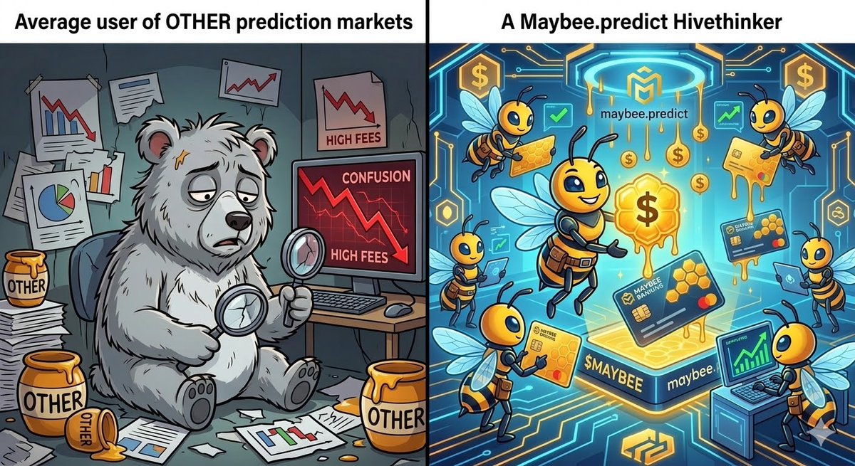 acq334's tweet photo. @MaybeePredict
Don't be a gray bear stuck on messy "OTHER" markets. 📉🐻

I’m joining @maybee_predict Hive for: ✅ Gamified Missions ✅ Real rewards (Honey) ✅ Community-led markets
Stop guessing, start earning with the bees! 🍯🐝 https://t.co/Y75ooaoiEW
