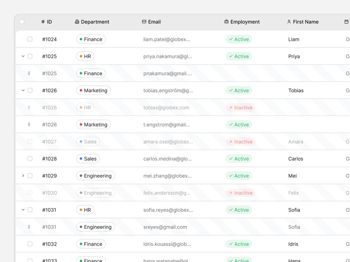Employee database - table exploration