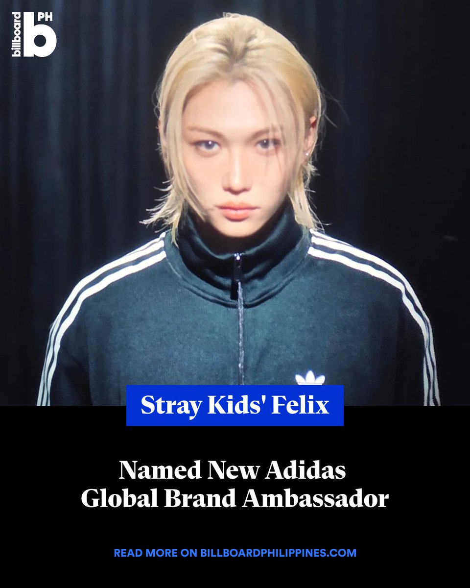 Global K-pop star Felix of Stray Kids has officially been named the newest global brand ambassador for Adidas.

Read more here: billboardphilippines.com/culture/lifest…

#BillboardPhilippines #BillboardPH