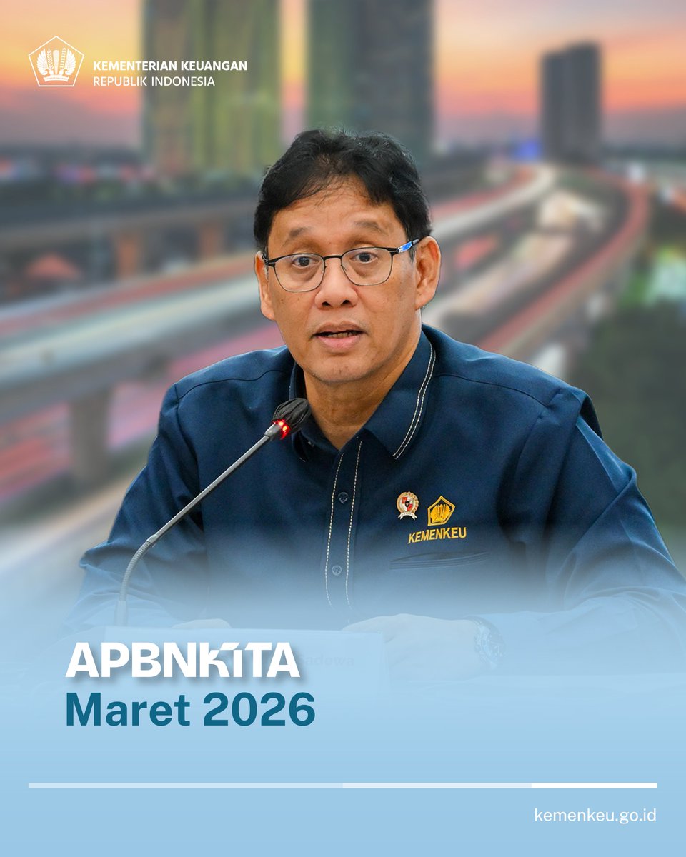 akbar_raws's tweet photo. Ada kabar terbaru dari #APBNKita!

Menkeu Purbaya pada konferensi pers #APBNKiTa 11 Maret 2026 menyampaikan Pemerintah akan terus memantau perkembangan situasi global terkini dan memastikan stabilitas ekonomi serta daya beli masyarakat tetap terjaga https://t.co/Wir3olRI6E