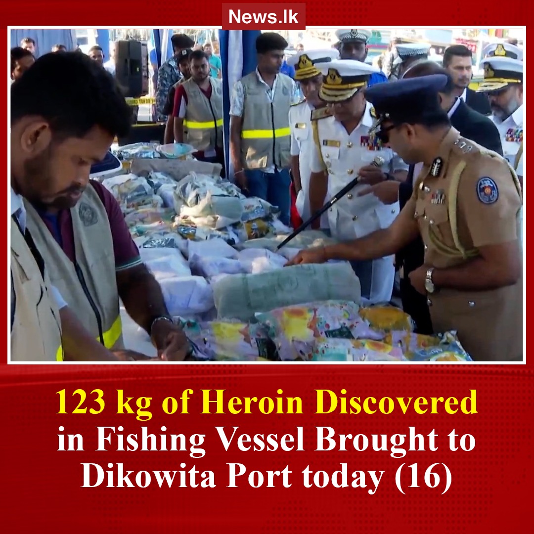 newsdotlk's tweet image. 123 kg of Heroin Discovered in Fishing Vessel Brought to Dikowita Port today (16)

Read More | url-shortener.me/HD08
#Quit #SLNavy #SriLanka #Newsdotlk