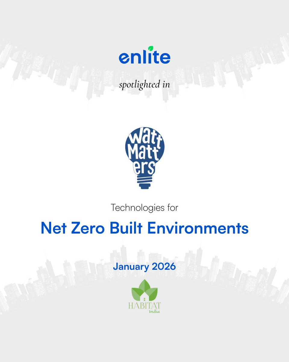 Enlite_Official's tweet image. The future of buildings is not just efficient. It is intelligent.

Honored to be featured in HABITAT INDIA's Watt Matters report exploring the technologies driving Net Zero built environments.

Read the full report: lnkd.in/gZHreZC6

#SmartBuildings #EnergyIntelligence