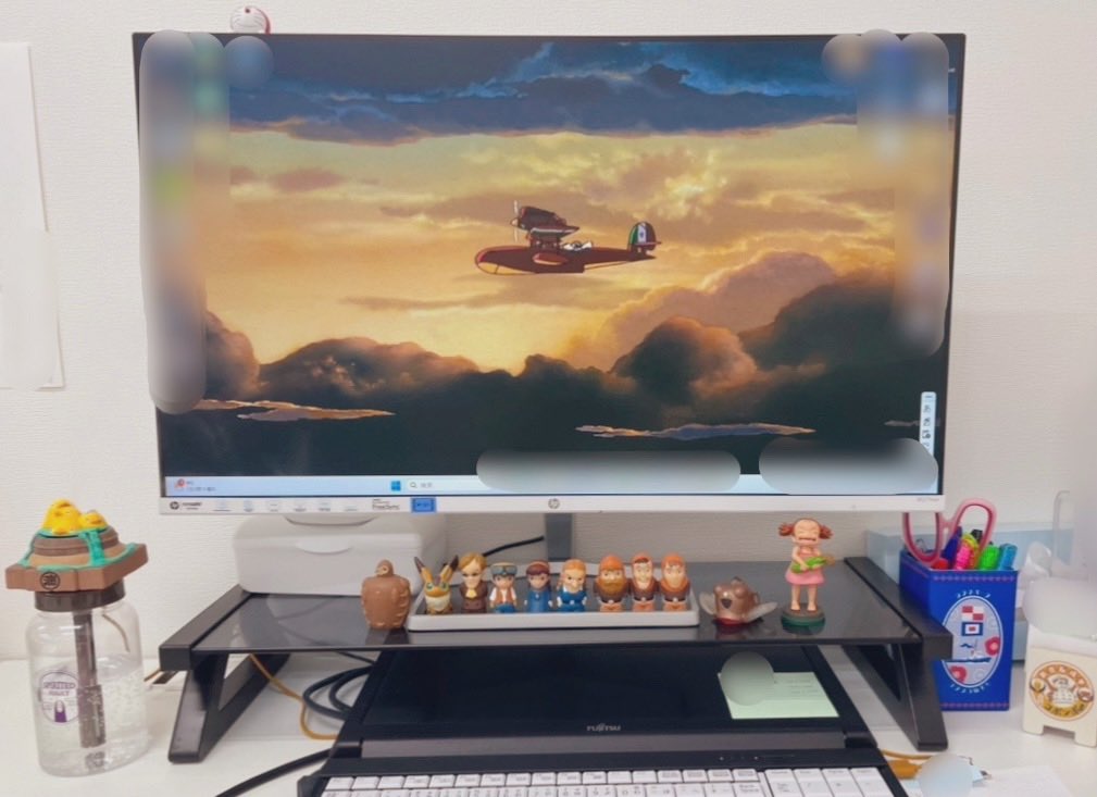 ジブリでちまちま職場環境を整えてる🌱✨
ミニドラもいるよー！