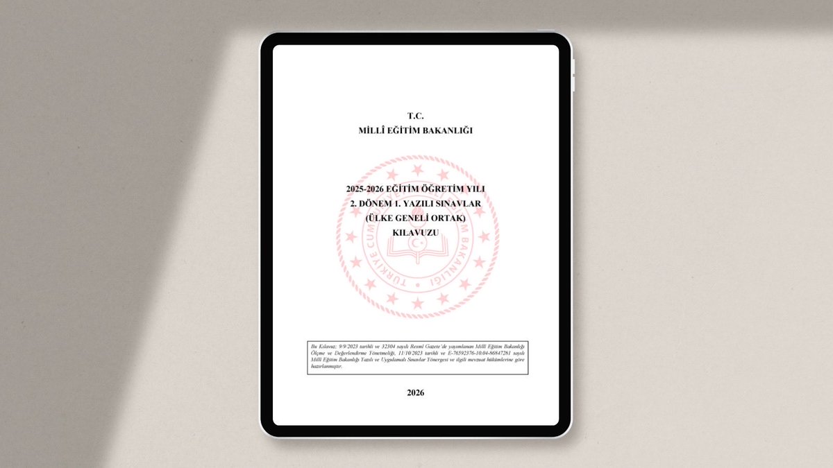 Ölçme, Değ. ve Sınav Hizmetleri Genel Müdürlüğü tweet media