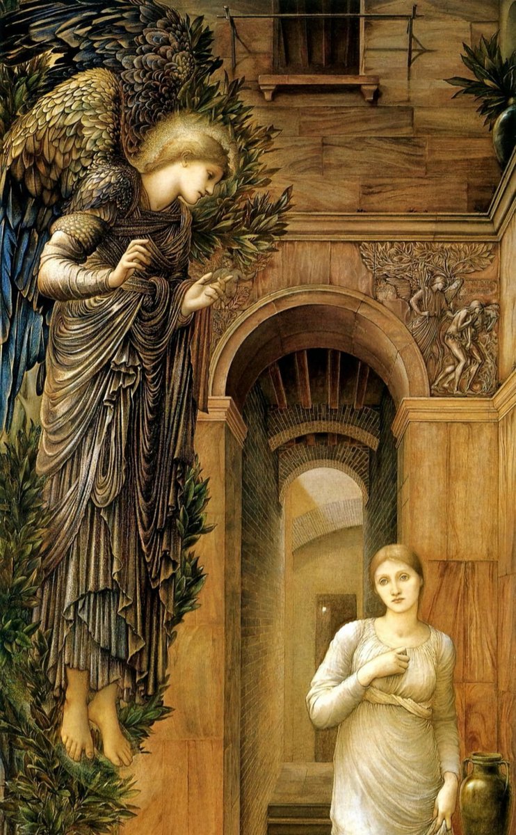 solas_na_greine's tweet image. Edward Burne-Jones, The Annunciation, (detail) c.1879