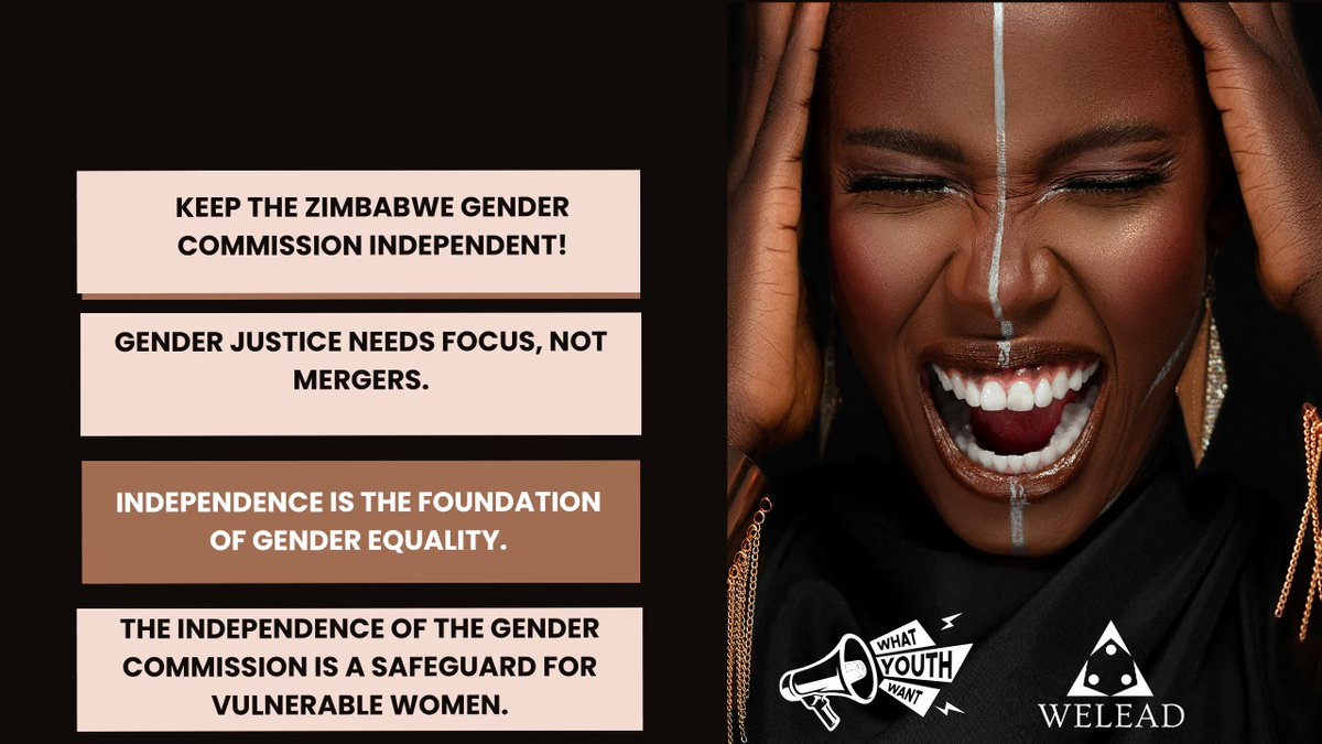 One of the unjust actions the Black repressive system wants to remove is the Gender Commission. Let’s stand tall and fight for it. #NoTo2030 <a href="/DCPlatform25/">Defend The Constitution Platform</a>
<a href="/cdfzim/">Constitution Defenders Forum</a>
<a href="/HamauswaZW/">Liberty Hamauswa</a> <a href="/EmmanuelSitima7/">EMMANUEL SITIMA</a> <a href="/ARTUZ_teachers/">Amalgamated Rural Teachers Union of Zimbabwe,ARTUZ</a>
