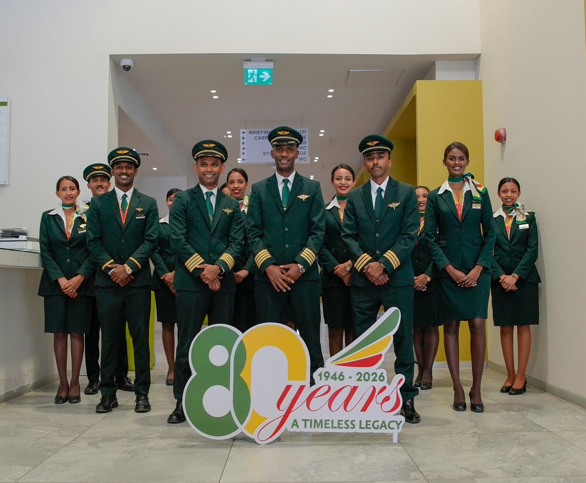 GoldStrAviation's tweet photo. 80 years in the sky, countless journeys with excellence and warm Ethiopian hospitality! Thank you for flying with Ethiopian Airlines!
✈️✈️
#EthiopianAirlines #FlyEthiopian https://t.co/EbKiJFEH4S
