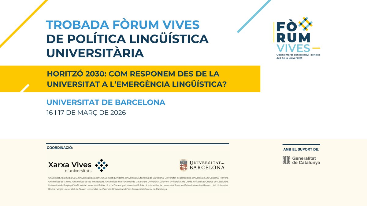 Xarxa Vives d'Universitats tweet media