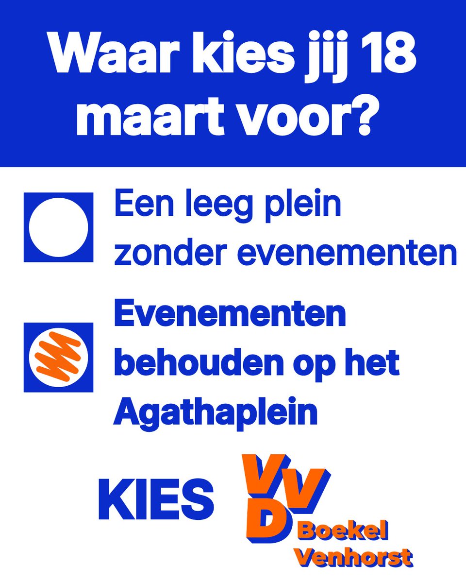 Het Agathaplein is het kloppende hart van ons dorp. Dat moeten we koesteren, niet verstillen. Wij kiezen voor een bruisend Boekel waar ruimte is voor ontmoeting en evenementen. Waar kies jij voor op 18 maart? 📷📷 #boekel #venhorst #VVD #GR26