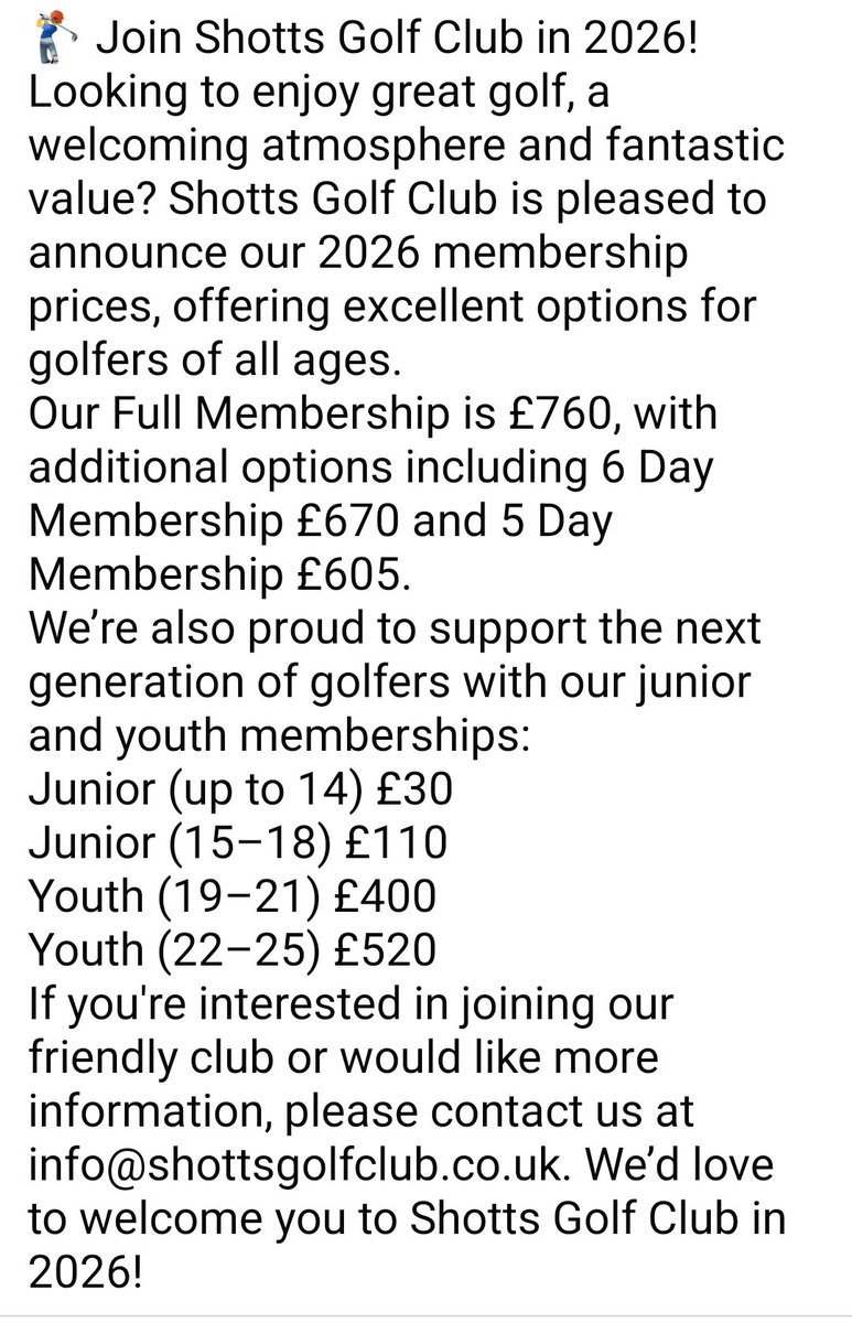 Shotts Golf Club tweet media