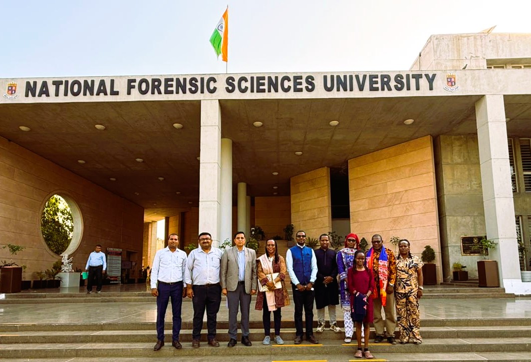 NFSU_Official's tweet photo. A 3-member delegation from the High Commission of Kenya, New Delhi—comprising Ms.Jane Kariuki (Minister Counsellor), Ms.Rachel Ngetich &amp; Mr.Chris Otumo - visited NFSU on 13 Mar'26. Ms. Jane held discussions with Dr. J.M. Vyas, VC-NFSU on potential areas of mutual collaboration. https://t.co/Ti6vE0PEiZ