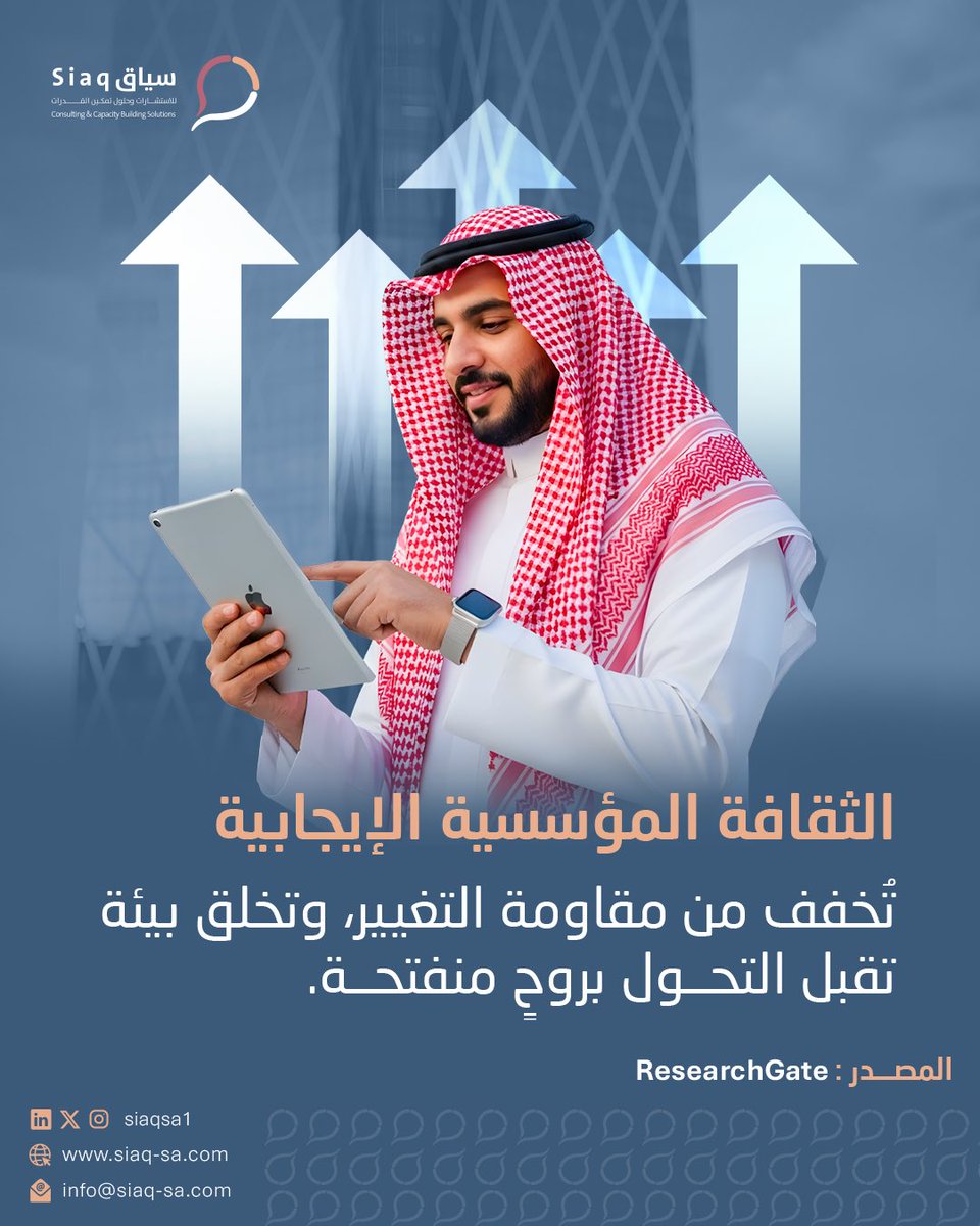 في سياق نؤمن أن بناء الثقافة المؤسسية هو الأساس لأي تحول ناجح.

#سياق
#الثقافة_المؤسسية
#التغيير_المؤسسي
#التحول_المؤسسي
#تطوير_المنظمات