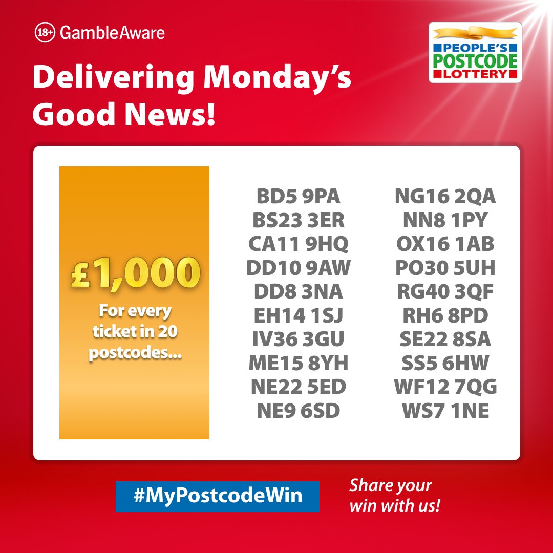 Postcode Lottery tweet media