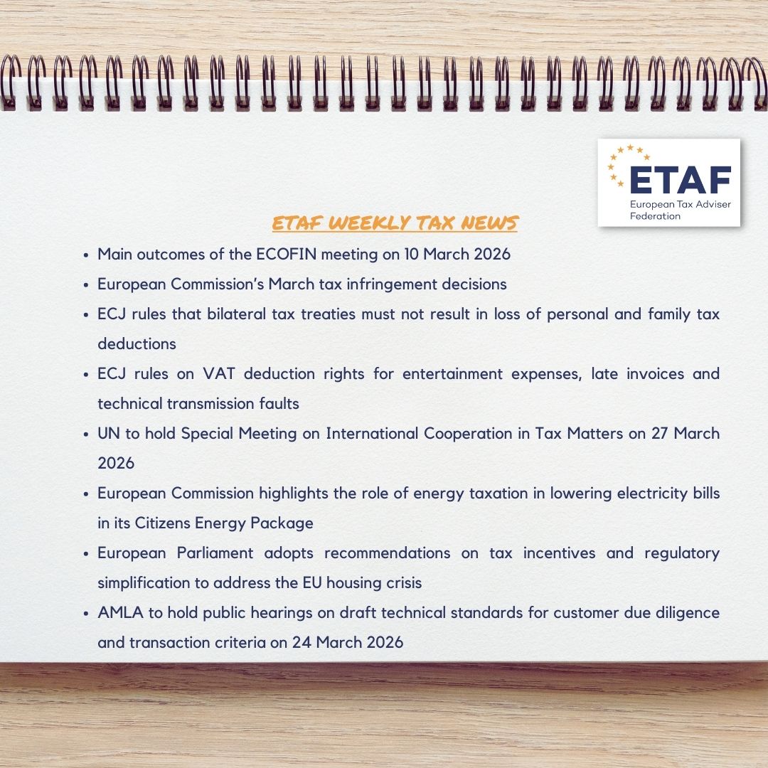 ETAFtax's tweet photo. 👋Good Monday morning #TaxTwitter. Our weekly Tax News are now online🤓👉https://t.co/6tDSeKC5v3 https://t.co/Pd4A40WiS9