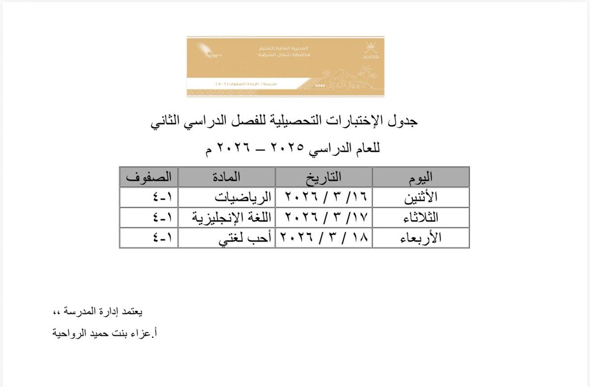 AleradhSchool's tweet photo. إجراءات إدارة المدرسة في الحث على الإلتزام بالدوام الرسمي.
#تعليمية_شمال_الشرقية https://t.co/kvLAVH2Qyu
