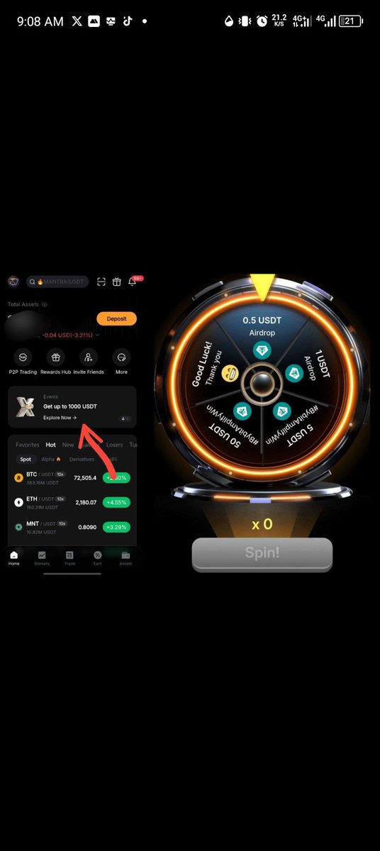 usaid7271's tweet photo. Bybit Instant 0.50$-50$ USDT 🔥Only For Eligible User (not for everyone)

✅Open App: Check Photo 

👉 Connect Twitter &amp; Post on X
👉 Instant Received 1 Spin
👉 Do Spin &amp; Try Your Luck https://t.co/DBDVb1uBdC