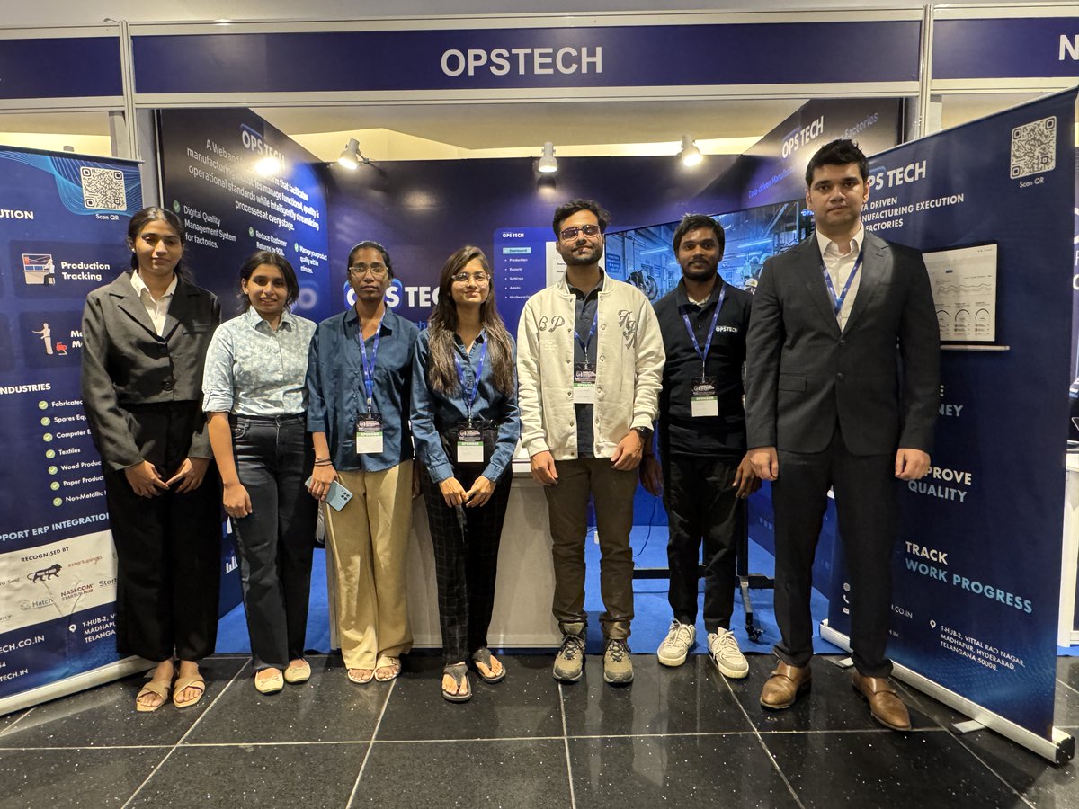 OpstechHQ's tweet photo. Honoured to be a Silver Sponsor at the Digital Factory Summit 🎉@CII4SR

Showcased our AI-powered @OpstechHQ  MES — delivering real-time shop-floor visibility, predictive quality intelligence &amp; production tracking. 

#Opstech #Industry4 #SmartManufacturing #DigitalTransformation https://t.co/Z90jwiQYdQ
