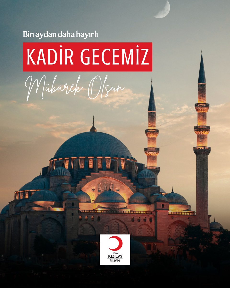 Bin aydan hayırlı bir gece… 🌙 
Duaların kabul, kalplerin huzurla dolduğu Kadir Gecesi’nin İslam âlemine rahmet ve bereket getirmesini diliyoruz.

Kadir Gecemiz mübarek olsun. ❤️ #KadirGecesi #SensizOlmaz