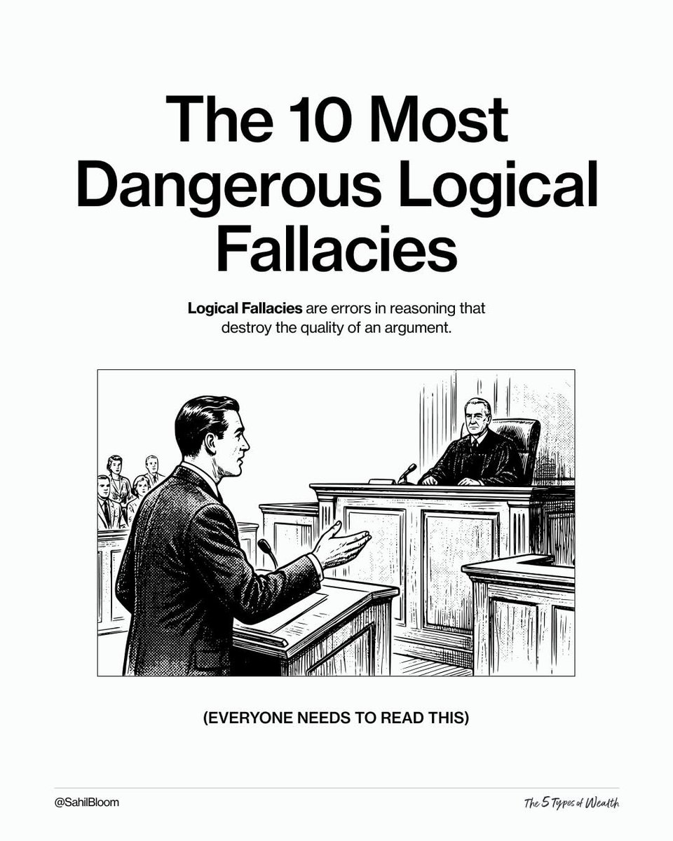 The 10 Most Dangerous Logical Fallacies:

-Thread-