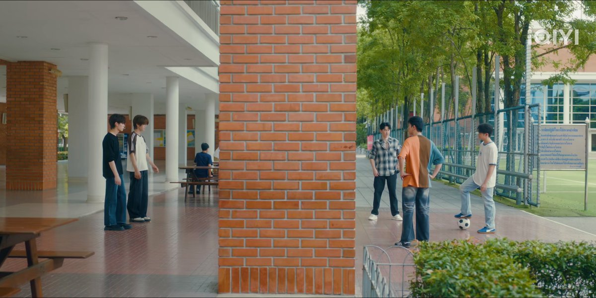 i might be overanalyzing this scene, but i love the way it’s framed, duangqin are on one side while tiw is on the other and there’s a literal wall separating them. it feels so symbolic, like there’s this clear boundary between tiw and qin, while duang and qin stand together on