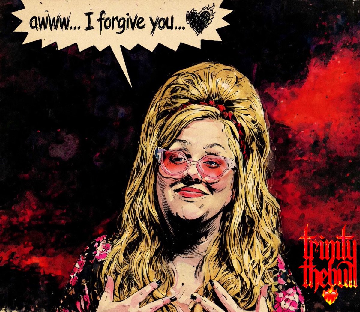 trinitythebull's tweet photo. ✨❤️🔥🌹not my emotional roses!🌹 ❤️🔥✨
✨🌹Turns out I couldn’t NOT share this one and deny y’all some straight-up comedic genius lol. 😜🫶Please enjoy!🌹✨
#TrinsSins #DealWithIt #AIHorror #GothicMeme #DarkComedy #RoseBlood #ForgivenessIsSavage #PlatinumBlondeRage #Horror #Creepshow