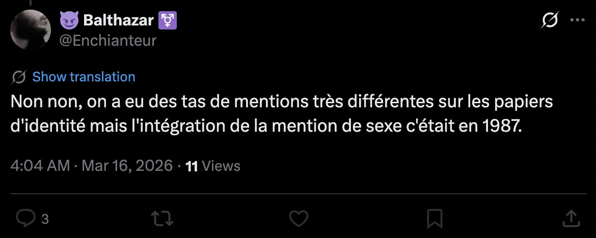 *Parle des "papiers d'identités"*
*Démonstration qu'il raconte nawak.*
*NOOOOON! Je parlais des cartes d'identité! + Insulte*
*Bloque*

Un individu parfaitement équilibré.