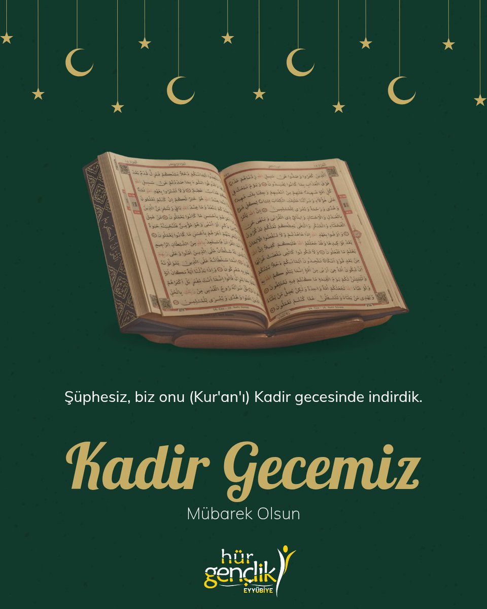 Bin aydan daha hayırlı olan Kadir Gecesi’nin, başta ümmetimiz olmak üzere tüm insanlık için hayırlara vesile olmasını diliyoruz.

Kadir Gecemiz mübarek olsun