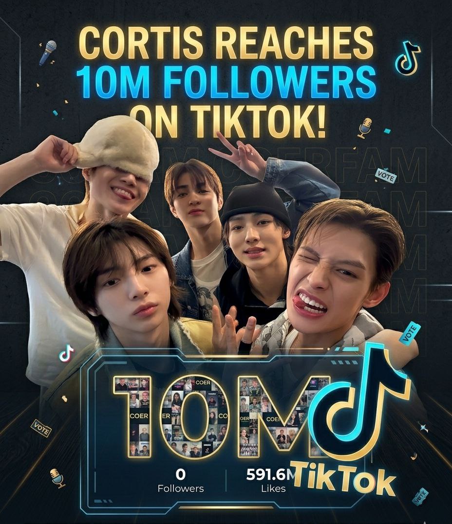 CortisHaven's tweet photo. 10 MILLION STRONG ON TIKTOK! 🎉
The power of CORTIS is officially undeniable! We’ve just hit a massive milestone—10 MILLION FOLLOWERS on TikTok! 🚀✨
#CORTIS #Cortis10MFollowers #TikTokMilestone #Coerfam #CFVST #Greengreen #CortisGlobal https://t.co/KiQH3KMJAW