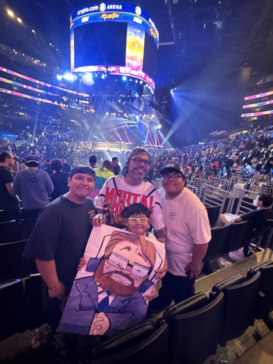MartinV1982's tweet photo. #aewrevolution from @cryptocomarena  was a awesome show. @Maffewgregg @TwilightPalms my boys and I enjoyed the  night https://t.co/hHZ3nQCcUa