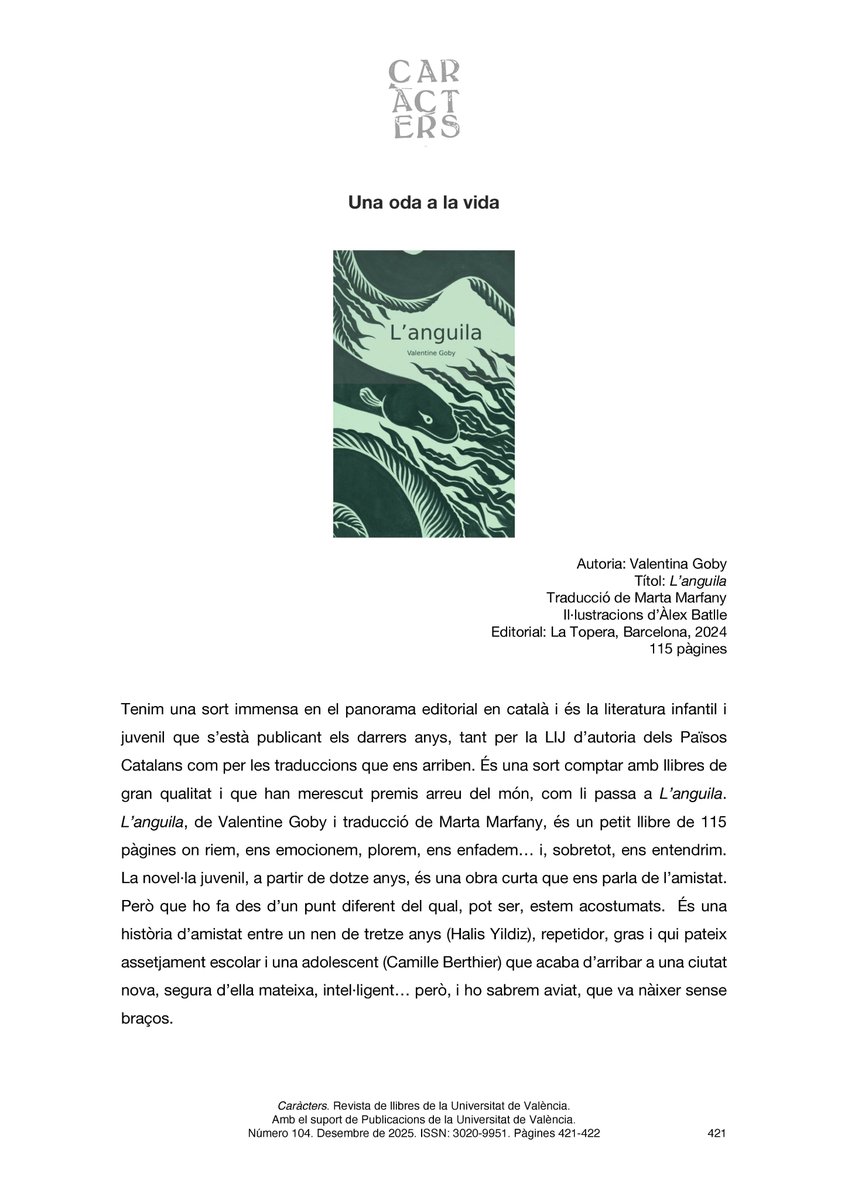 Revista Caràcters tweet media