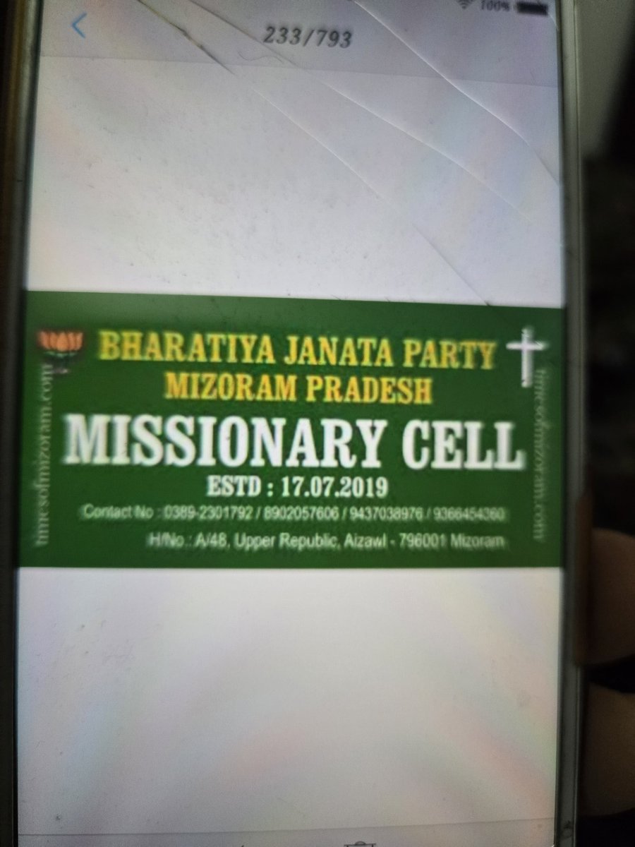 TIgerNS3's tweet photo. Punjab needs ban on #ReligiousConversions BUT Mizoram needs a BJP Cell exclusively devoted to the service of Christian missionaries so that they don’t face any problems in India. 

“It will improve BJP’s image in Christian majority Mizoram.”

Do you need the card?
#NoConversion https://t.co/ifs1Lo74TL
