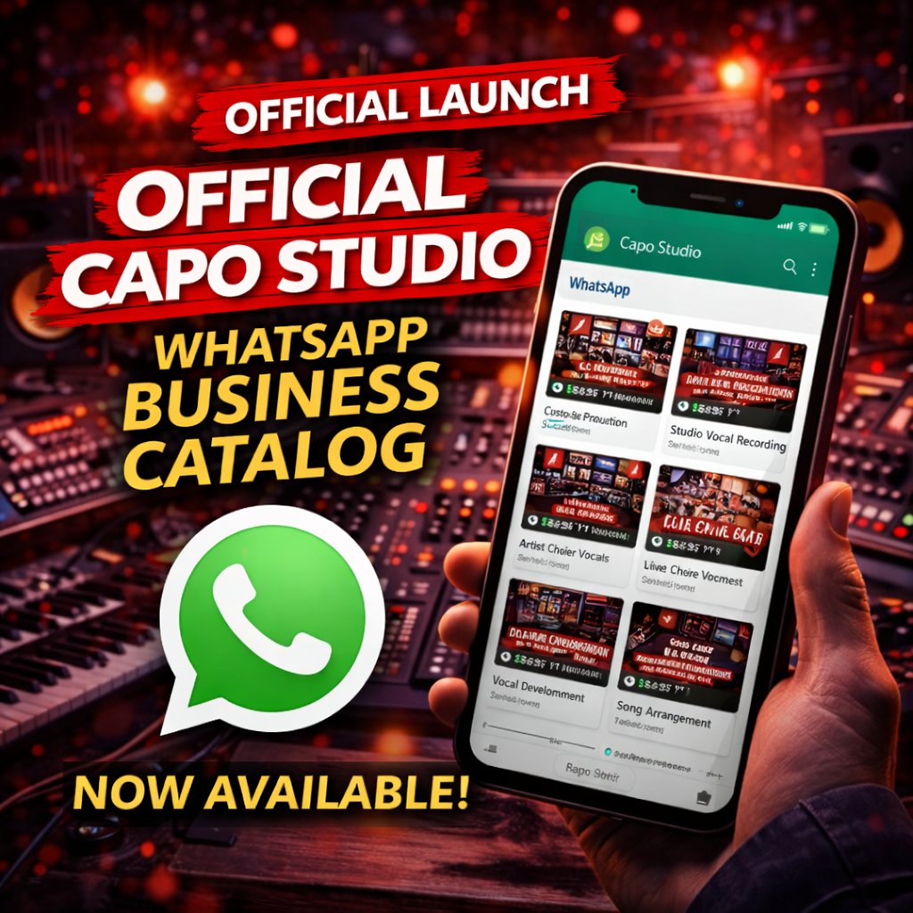 legendarydoncap's tweet image. 📲 Connect with Official Capo Studio on WhatsApp.

Artists can now reach us directly.

bit.ly/officialcapost…

#OfficialCapoStudio #MusicProduction #takeit ❤️🖤🤍