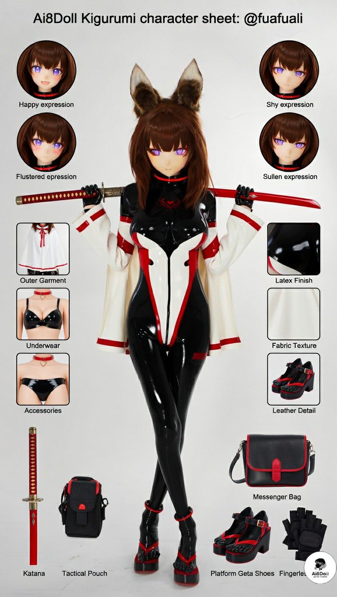 Ai8Doll Kigurumi sheet (06) Cast: @fuafuali #kigurumi #着ぐるみ