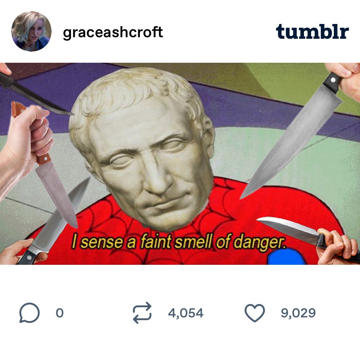 EmoBread_'s tweet photo. technically late but happy ides of march!! one of tumblrs favorite holidays https://t.co/H8Mz157bUZ