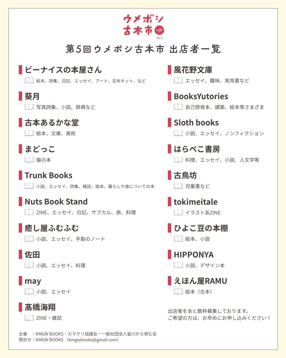 Nuts Book Stand@3/28ZINEフェス吉祥寺H-15 tweet media