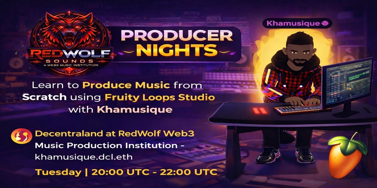 Preparations for Producers Corner Nights | Tuesday |20:00 - 22:00 UTC 
<a href="/decentraland/">Decentraland</a> with <a href="/Khamusique/">Khamusique</a> 
khamusique.dcl.eth ..... <a href="/CryptoT94656/">AFMaster</a> <a href="/Decentralized44/">Kairos</a> <a href="/EsmayliMohammad/">Gamer</a> <a href="/LadyloveNFT/">LadyLove</a> <a href="/SkatLionrock/">Skat Lionrock</a> <a href="/CanessaDCL/">Canessa 💫💫</a> <a href="/Rishi10561916/">RishiGirl</a> <a href="/Trmarkets2022/">DiyaotheGod</a> <a href="/Meryshark/">Mery</a> <a href="/toxicwaifudcl/">ToxicWaifu</a>