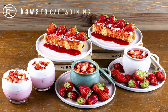 TwitFukuoka's tweet photo. kawara CAFE&amp;DINING KITTE博多店「2026 期間限定いちごスイーツ」3種発売 → https://t.co/hU5oQ2lpwF https://t.co/gYW83J8zQw
