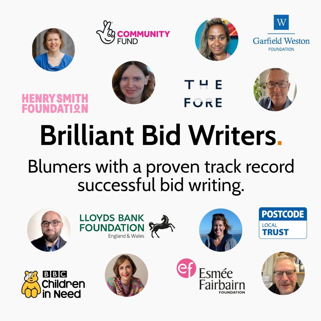 Blume_Life's tweet image. 🤔 Did you know that Blume lets you browse the 100 largest trusts and foundations in the UK and find out exactly which of our Blumers have a winning track record with each one?

👋 Meet our bid writers: blume.life/charity-funds

#bidwriting #grantapplication #fundraising #charity