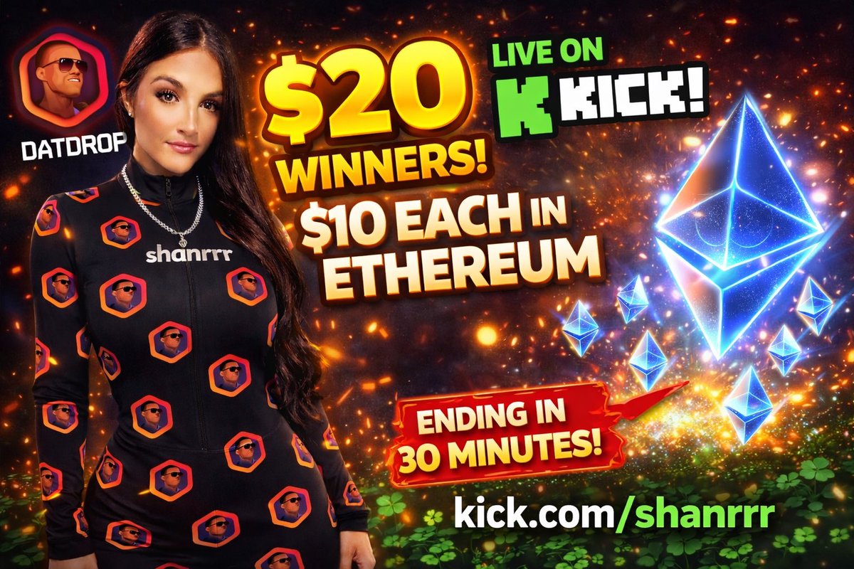 shanohni's tweet photo. 💠✨Flash $20 ETH Giveaway✨💠

🚨Ends in 30 mins!!!!!

✔️Like RT 
✔️Tag 2
✔️Follow @DATDropCases 

🟢Live RIGHT NOW https://t.co/dCu1zwJRWx https://t.co/yj5OnGjbmg