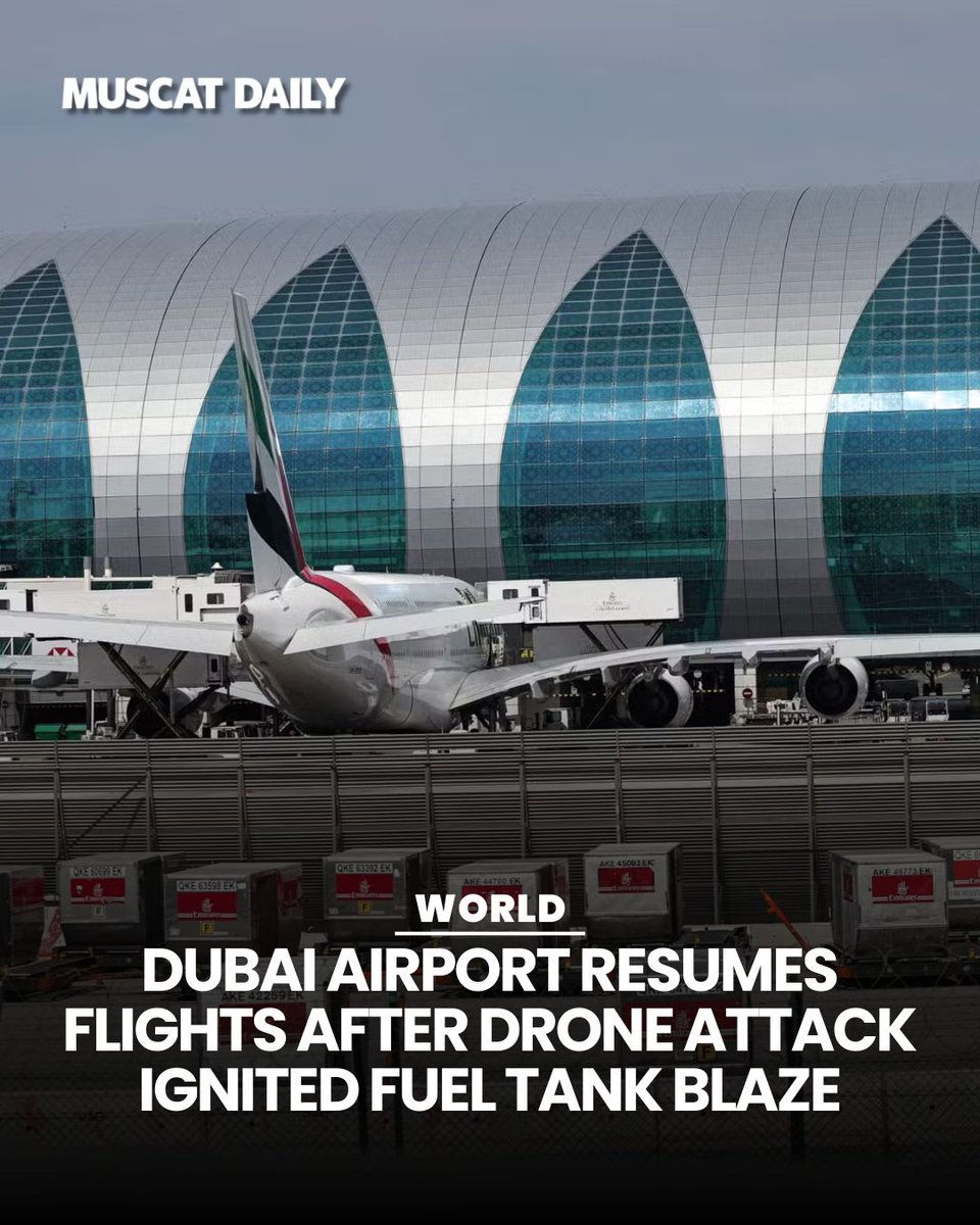 muscat_daily's tweet image. Dubai International Airport has officially resumed flight operations following this morning's disruption. While runways are open, a limited schedule remains in place as airlines work through significant backlogs. 

#Dubai #DXB #AviationNews #TravelUpdate