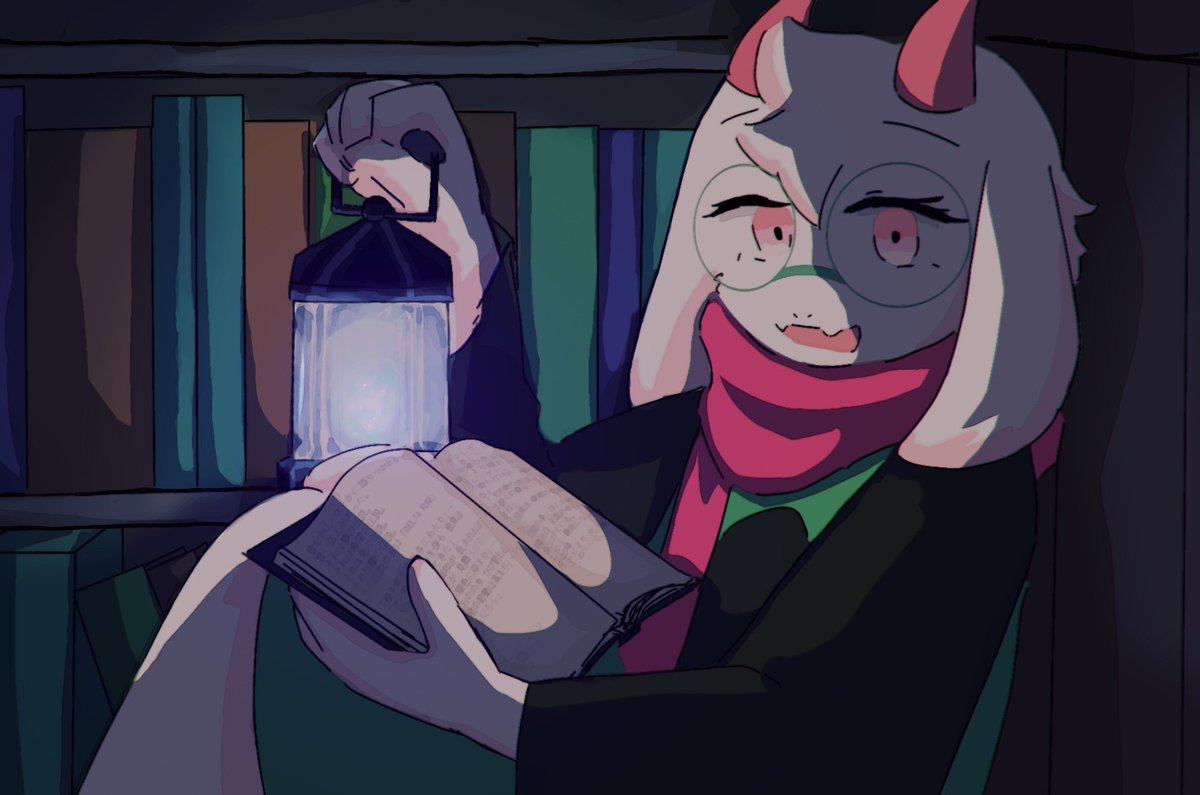 #DELTARUNE　
一緒に本を読んでくれるラルセイくんです