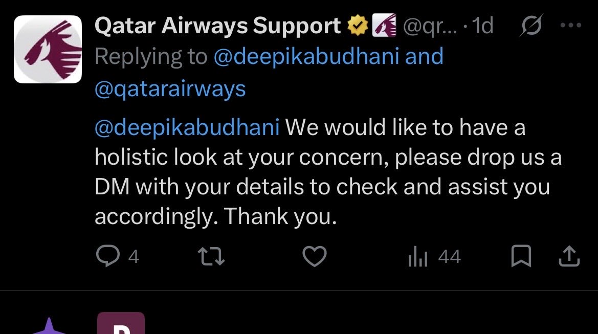 deepikabudhani's tweet photo. @qatarairways is this a joke or what?
@qrsupport is this a joke!!! https://t.co/TwgQv9HaUU