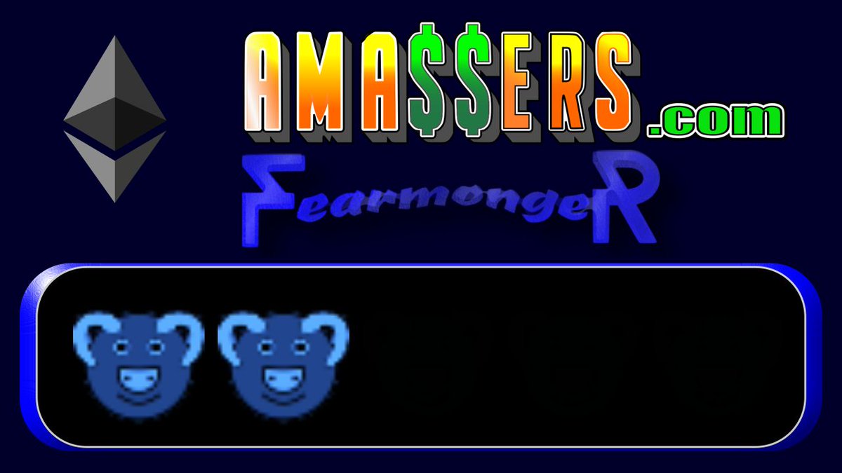#Ethereum #cryptocurrency #FearandGreed #Fearmonger Market sentiment indicator is 
2 of 5 BULLS Now. 
Find this free #trading and #investment tool and #cryptonews at amassers.com