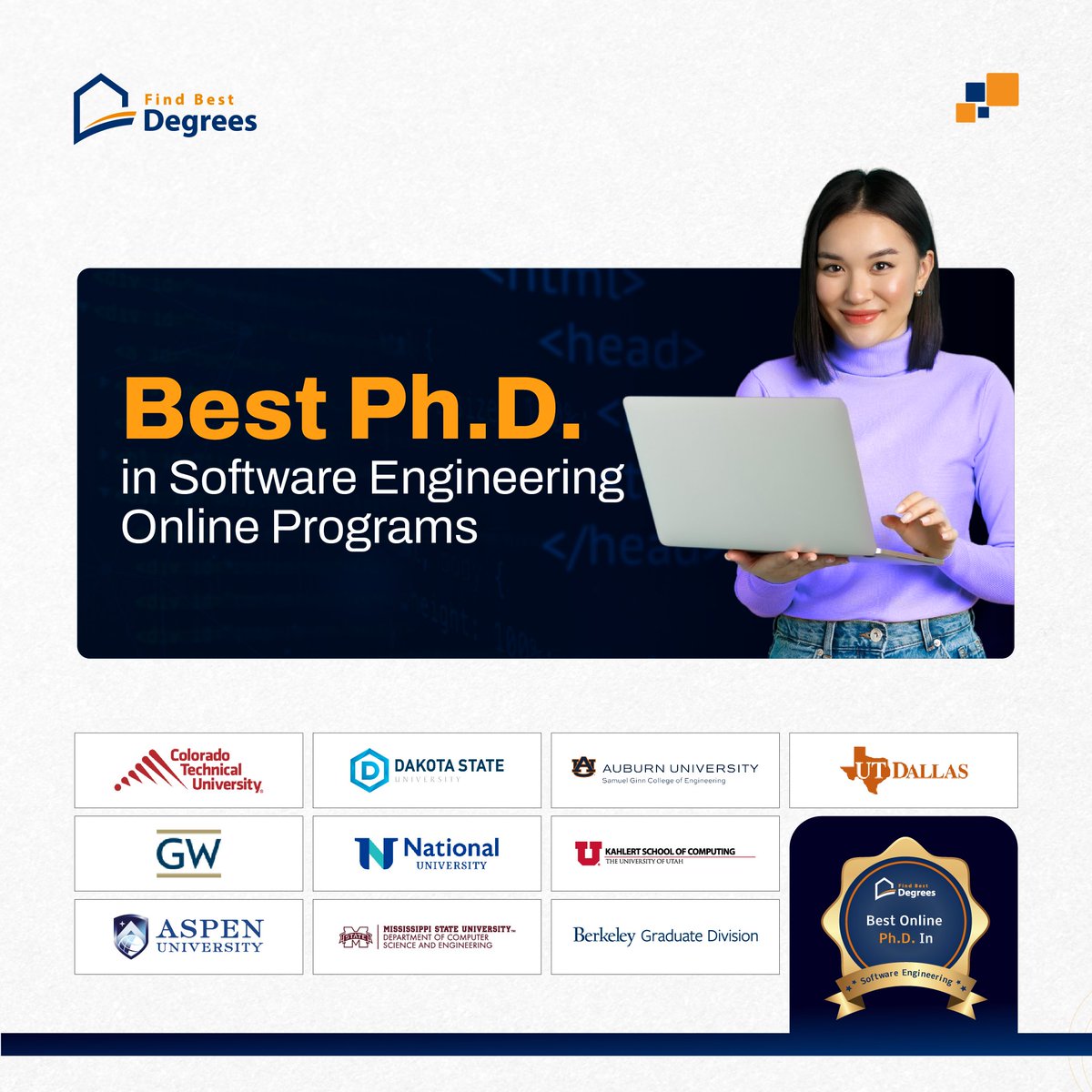 DegreesBest's tweet photo. Push boundaries. Create solutions.
Start your Online Ph.D. in Software Engineering Programs now.

Explore  FindBestDegrees – (FBD) : https://t.co/995laFJfAv

#fbdrankings #findbestdegreesfbd #findbestdegrees #fbd #PhD #SoftwareEngineering #ResearchLeadership #STEM https://t.co/E9REr0mj7g