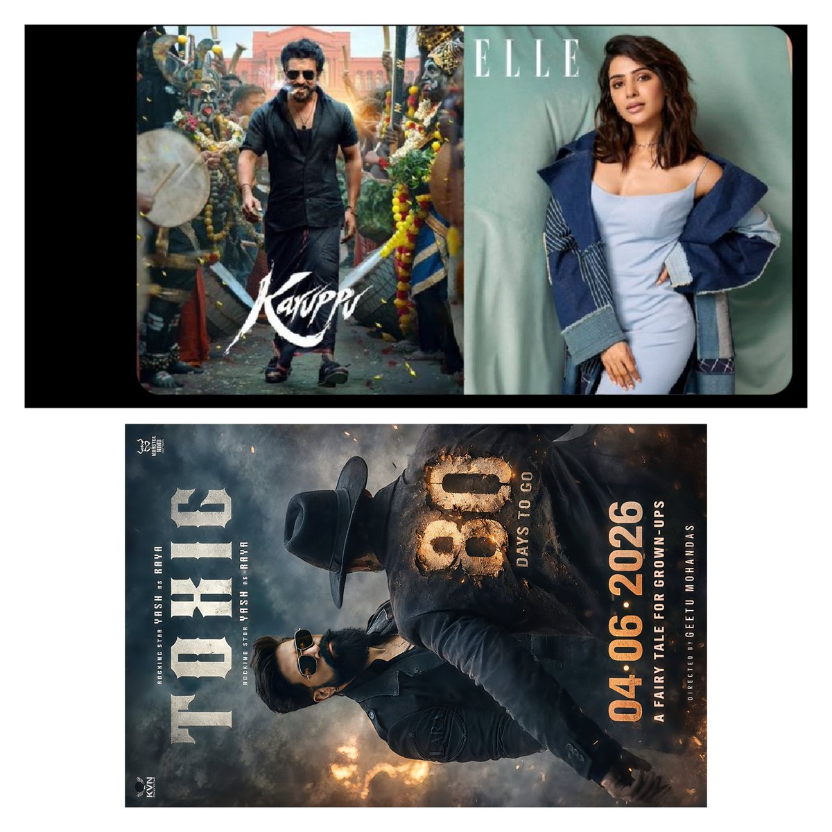 SuryaNa21778036's tweet image. Movie update
80 Day toTOXIC 04.6.2026
#Toxic
#ToxicTheMovie
#ToxicOnJUNE4thTREND
#Kara #VaayaEyKarasaami  Streaming  All Platforms Now important announcement film #DemonteColony3 #Arulnithi tomorrow 11:11 am  #karrupu #MaalntiBangaaram READY CLASH  MAY 15th 2026
#Suriya #samatha